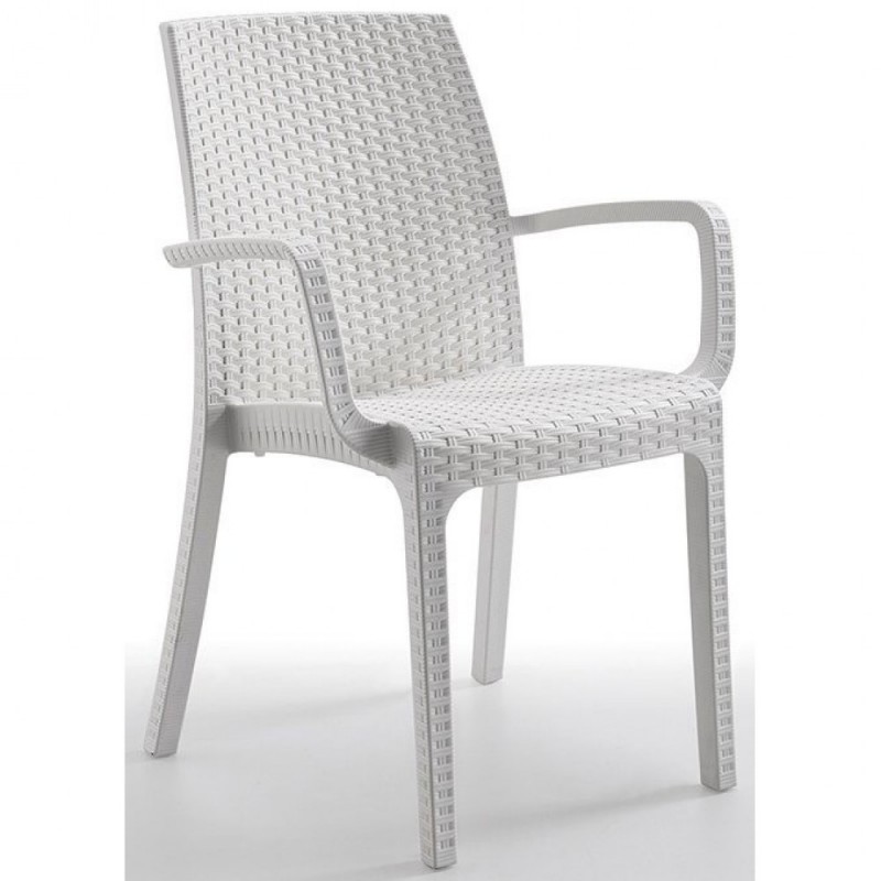 B:rattan - Кресло пластиковое Indiana Цвет: белый B:rattan - Кресло пластиковое Indiana Цвет: белый