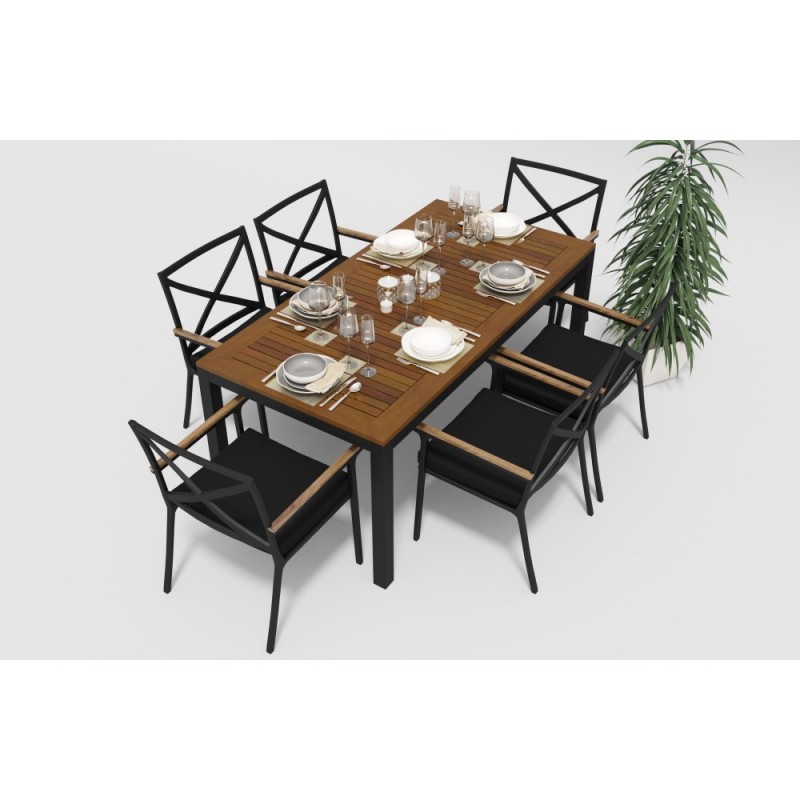Gardenini - Обеденная зона Gardenini Bella Carbon Calma 180 Цвет: Черный Gardenini - Обеденная зона Gardenini Bella Carbon Calma 180 Цвет: Черный