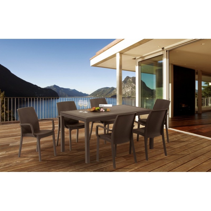 B:rattan - Кресло пластиковое Indiana Цвет: кофе B:rattan - Кресло пластиковое Indiana Цвет: кофе