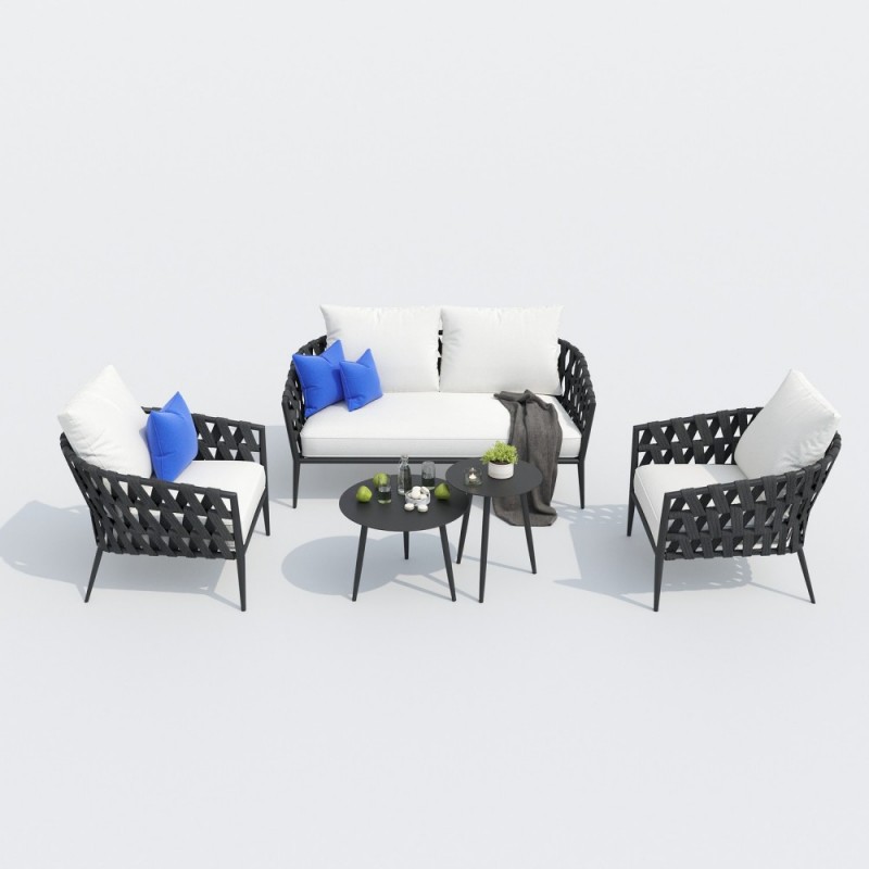 IdealPatio - Лаунж зона Ideal Patio Fiamma Цвет: белый, карбон IdealPatio - Лаунж зона Ideal Patio Fiamma Цвет: белый, карбон