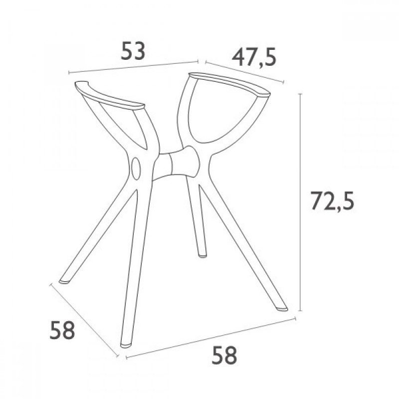 SiestaContract - Подстолье Siesta Contract Air Legs Small Цвет: черный