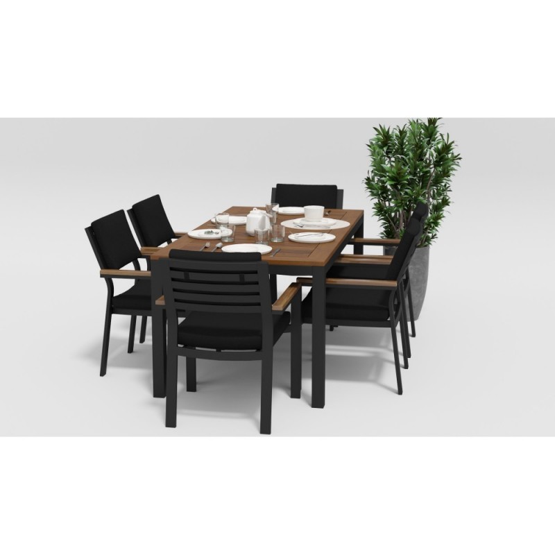 Gardenini - Обеденная зона Gardenini Bella Carbon 180 Цвет: Чёрный Gardenini - Обеденная зона Gardenini Bella Carbon 180 Цвет: Чёрный