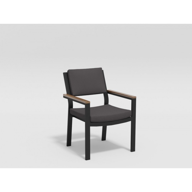 Gardenini - Обеденная зона Gardenini Calma Carbon 220 Антрацит со стульями Bella