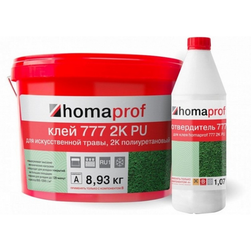 Homakoll - Клей Homaprof для искусственной травы 2K PU 777 Prof (10 кг) Homakoll - Клей Homaprof для искусственной травы 2K PU 777 Prof (10 кг)