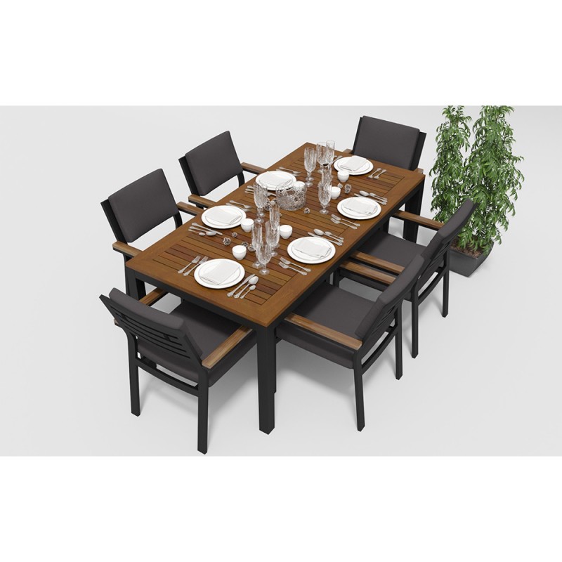 Gardenini - Обеденная зона Gardenini Bella Carbon 180 Цвет: Антрацит Gardenini - Обеденная зона Gardenini Bella Carbon 180 Цвет: Антрацит
