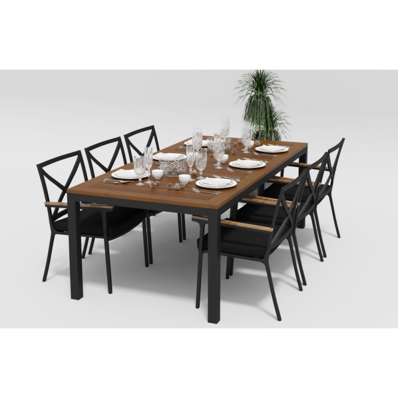 Gardenini - Обеденная зона Gardenini Bella Carbon Calma 220 Цвет: Черный Gardenini - Обеденная зона Gardenini Bella Carbon Calma 220 Цвет: Черный