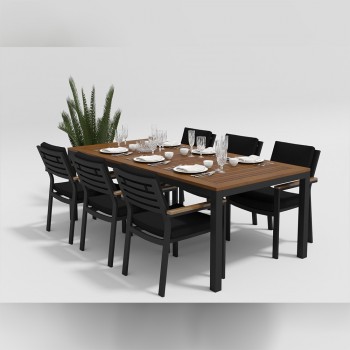 Обеденная зона Gardenini Bella Carbon 220 Цвет: Чёрный