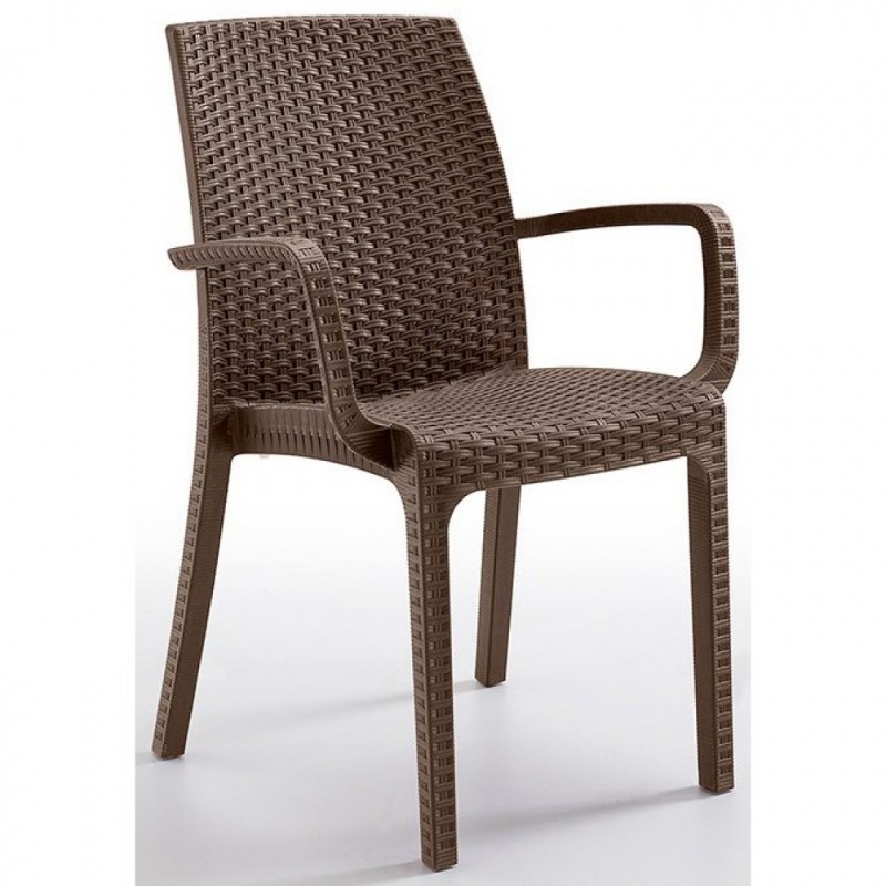 B:rattan - Кресло пластиковое Indiana Цвет: кофе B:rattan - Кресло пластиковое Indiana Цвет: кофе