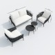 IdealPatio - Лаунж зона Ideal Patio Fiamma Цвет: белый, карбон IdealPatio - Лаунж зона Ideal Patio Fiamma Цвет: белый, карбон