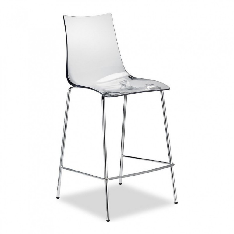 ScabDesign - Стул полубарный Scab Design Zebra Antishock Цвет: хром, бесцветный ScabDesign - Стул полубарный Scab Design Zebra Antishock Цвет: хром, бесцветный