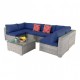 Lite - Комплект мебели из искусственного ротанга Lite Mia Grey Blue