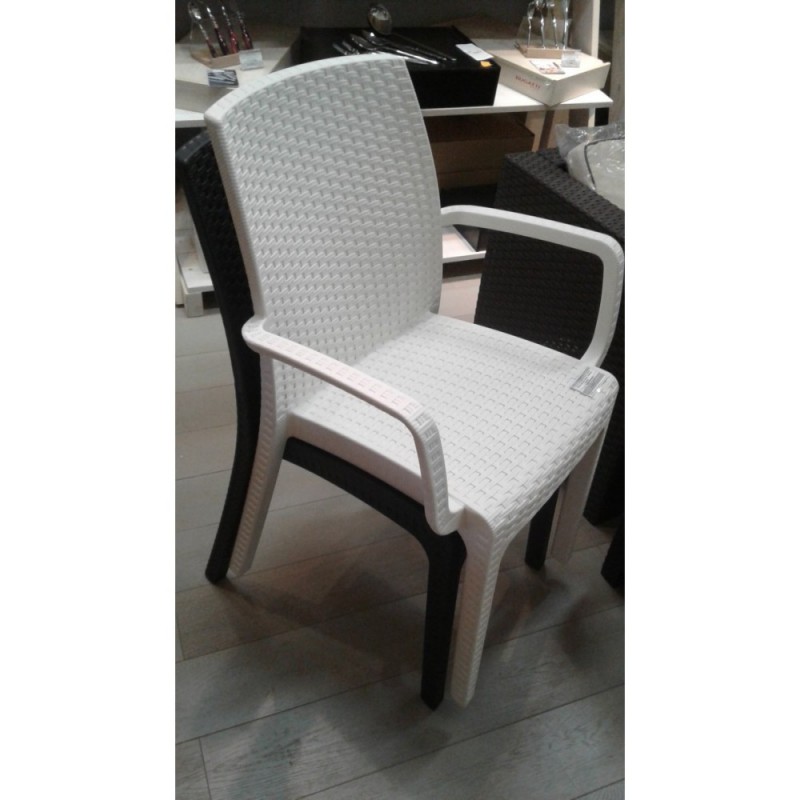 B:rattan - Кресло пластиковое Indiana Цвет: белый B:rattan - Кресло пластиковое Indiana Цвет: белый