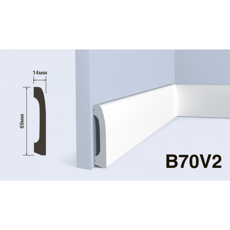 HIWOOD - Плинтус напольный HIWOOD B70V2 HIWOOD - Плинтус напольный HIWOOD B70V2