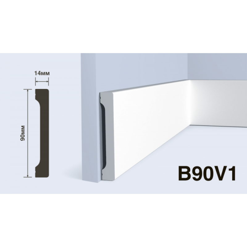 HIWOOD - Плинтус напольный HIWOOD B90V1 HIWOOD - Плинтус напольный HIWOOD B90V1