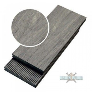 Полнотелая террасная доска из ДПК BRUGGAN MULTICOLOR Французская палуба GRAY 120 мм