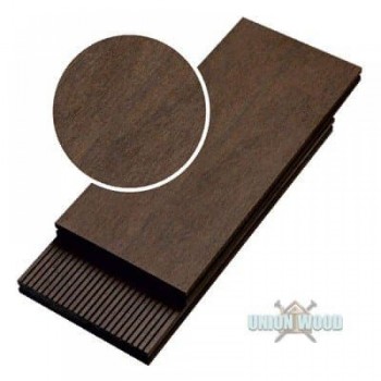 Полнотелая террасная доска из ДПК BRUGGAN MULTICOLOR Французская палуба WENGE 140 мм