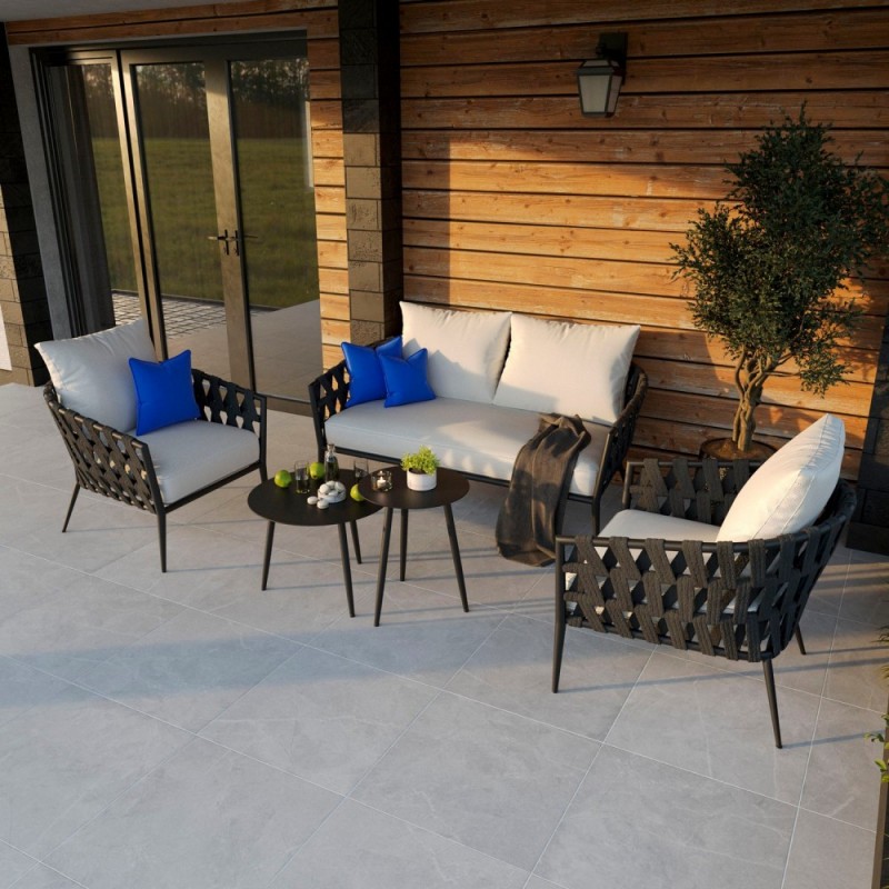 IdealPatio - Лаунж зона Ideal Patio Fiamma Цвет: белый, карбон IdealPatio - Лаунж зона Ideal Patio Fiamma Цвет: белый, карбон