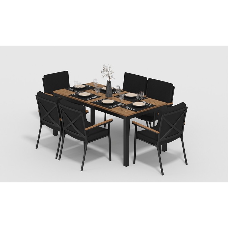 Gardenini - Обеденная зона Gardenini Bella Calma S 180 Цвет: Карбон, черный