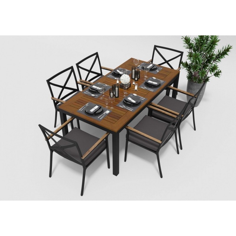 Gardenini - Стол обеденный Gardenini Bella 180 Цвет: Темно-серый Gardenini - Стол обеденный Gardenini Bella 180 Цвет: Темно-серый
