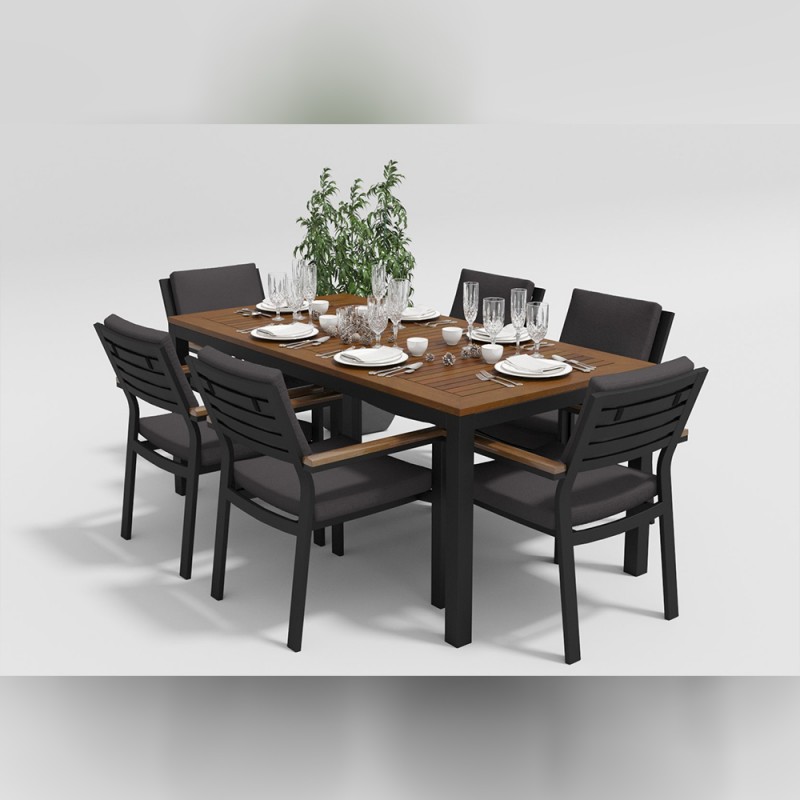 Gardenini - Обеденная зона Gardenini Bella Carbon 180 Цвет: Антрацит Gardenini - Обеденная зона Gardenini Bella Carbon 180 Цвет: Антрацит