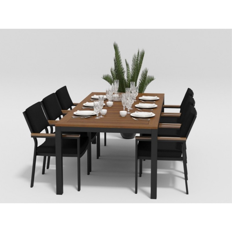 Gardenini - Обеденная зона Gardenini Bella Carbon 220 Цвет: Чёрный Gardenini - Обеденная зона Gardenini Bella Carbon 220 Цвет: Чёрный