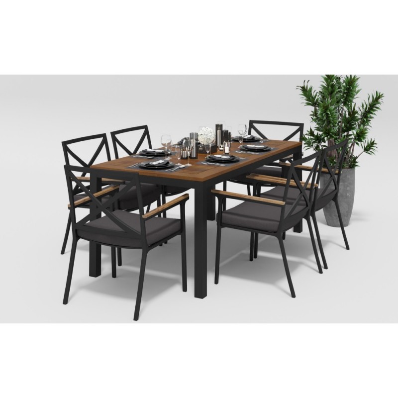 Gardenini - Обеденная зона Gardenini Bella Carbon Calma 180 Цвет: Антрацит Gardenini - Обеденная зона Gardenini Bella Carbon Calma 180 Цвет: Антрацит