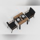 Gardenini - Обеденная зона Gardenini Bella Calma S 80 Цвет: Карбон, чёрный
