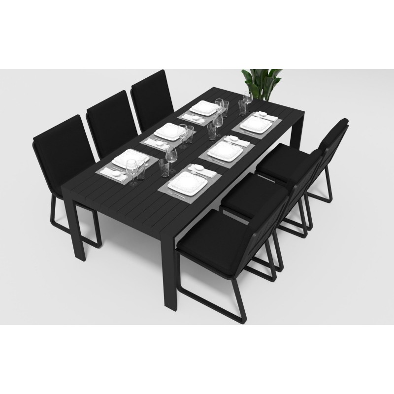 Gardenini - Обеденная зона Gardenini Malia Carbon 220 Черный со стульями Voglie Gardenini - Обеденная зона Gardenini Malia Carbon 220 Черный со стульями Voglie