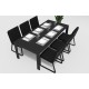 Gardenini - Обеденная зона Gardenini Malia Carbon 220 Черный со стульями Voglie Gardenini - Обеденная зона Gardenini Malia Carbon 220 Черный со стульями Voglie
