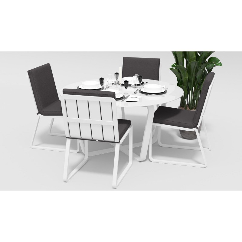 Gardenini - Обеденная зона Gardenini Primavera White Антрацит с стульями Voglie