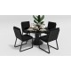 Gardenini - Обеденная зона Gardenini Voglie Round Carbon Черный со стульями Voglie