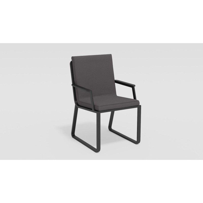 Gardenini - Обеденная зона Gardenini Primavera Carbon Антрацит со стульями Voglie Armrest