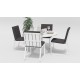 Gardenini - Обеденная зона Gardenini Voglie Round White Антрацит со стульями Voglie