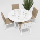 Gardenini - Обеденная зона Gardenini Primavera White Бежевый с стульями Voglie