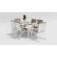 Gardenini - Обеденная зона Gardenini Voglie White 180 Бежевый со стульями Voglie Armrest