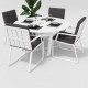 Gardenini - Обеденная зона Gardenini Primavera White Антрацит с стульями Voglie Armrest