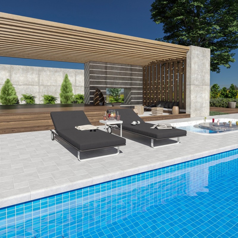 IdealPatio - Шезлонг Ideal Patio Costa Цвет: белый, антрацит IdealPatio - Шезлонг Ideal Patio Costa Цвет: белый, антрацит