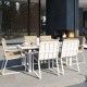 Gardenini - Обеденная зона Gardenini Voglie White 180 Бежевый со стульями Voglie Armrest