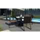 Gardenini - Обеденная зона Gardenini Voglie Round Carbon Антрацит со стульями Voglie