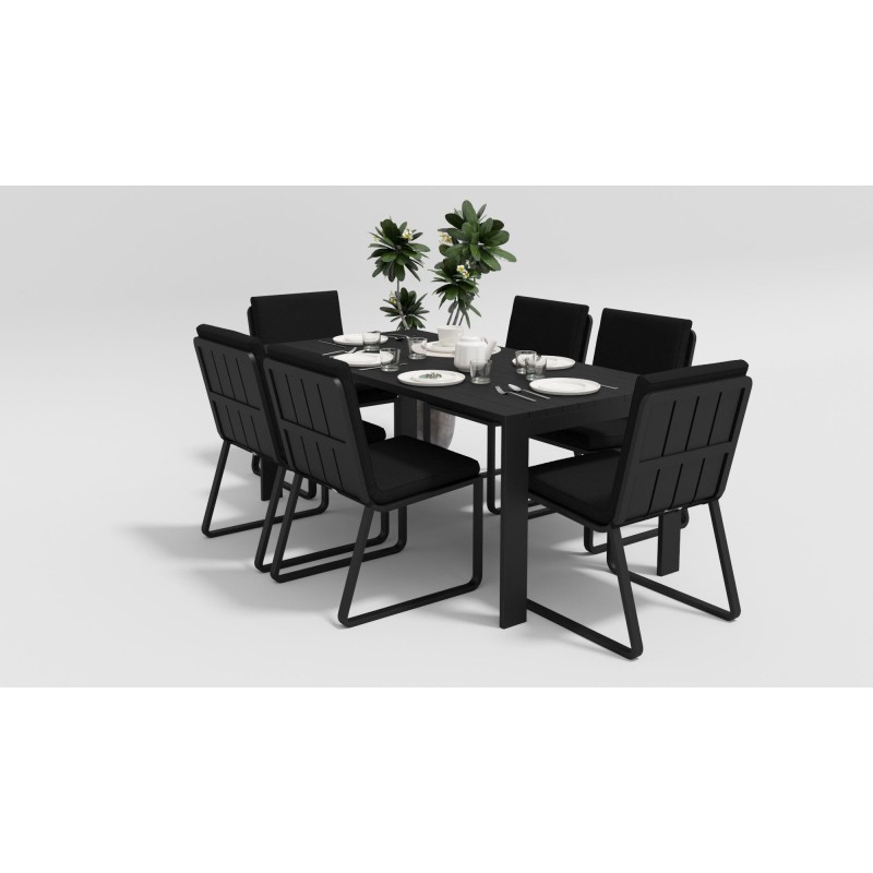 Gardenini - Обеденная зона Gardenini Malia Carbon 180 Черный со стульями Voglie Gardenini - Обеденная зона Gardenini Malia Carbon 180 Черный со стульями Voglie