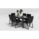 Gardenini - Обеденная зона Gardenini Malia Carbon 180 Черный со стульями Voglie Gardenini - Обеденная зона Gardenini Malia Carbon 180 Черный со стульями Voglie