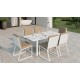 Gardenini - Обеденная зона Gardenini Voglie White 180 Бежевый со стульями Voglie