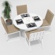 Gardenini - Обеденная зона Gardenini Voglie Round White Бежевый со стульями Voglie