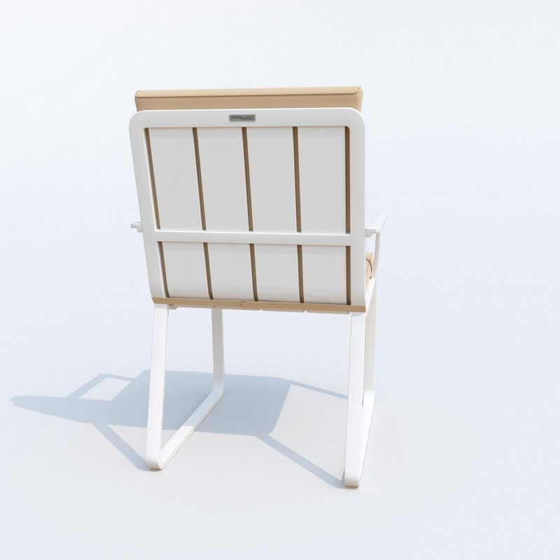 IdealPatio - Стул Ideal Patio Alba Цвет: белый, бежевый IdealPatio - Стул Ideal Patio Alba Цвет: белый, бежевый