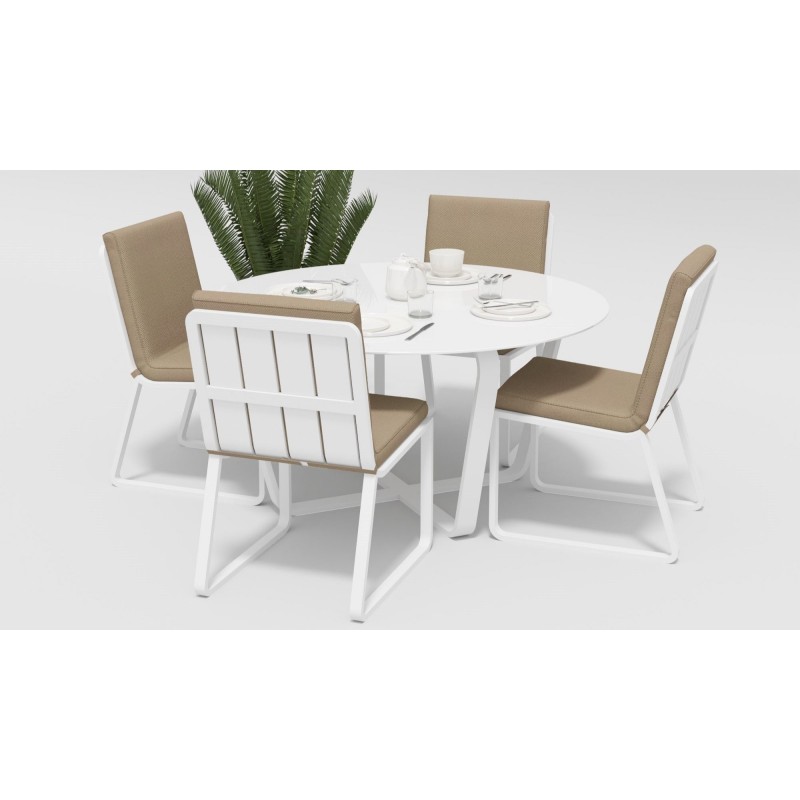 Gardenini - Обеденная зона Gardenini Primavera White Бежевый с стульями Voglie