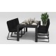 Gardenini - Обеденная зона Gardenini Malia Carbon 200 Черный со стульями Voglie Gardenini - Обеденная зона Gardenini Malia Carbon 200 Черный со стульями Voglie