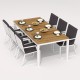 IdealPatio - Обеденная группа Ideal Patio Tella Alba 200 Цвет: белый, антрацит IdealPatio - Обеденная группа Ideal Patio Tella Alba 200 Цвет: белый, антрацит