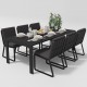 Gardenini - Обеденная зона Gardenini Malia Carbon 220 Антрацит со стульями Voglie