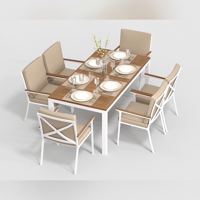 Gardenini - Обеденная зона Gardenini Bella Calma S 180 Цвет: Белый, бежевый