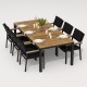 IdealPatio - Обеденная группа Ideal Patio Tella Bonta 220 Цвет: карбон, чёрный IdealPatio - Обеденная группа Ideal Patio Tella Bonta 220 Цвет: карбон, чёрный